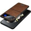 Захисний чохол SULADA Leather Case (FF) для Samsung Galaxy Flip 4 - Brown (302257Z)