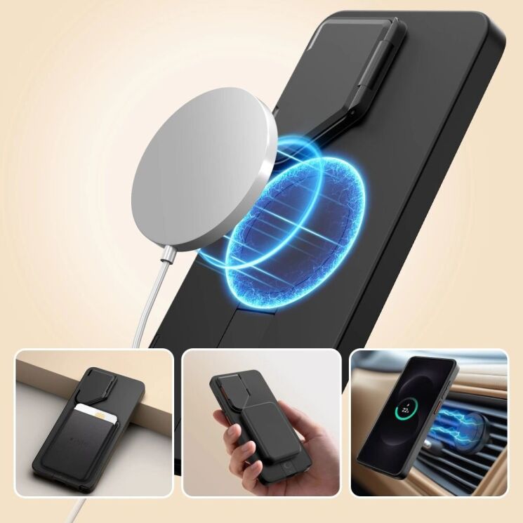 Защитный чехол Tech-Protect Kevlar Aura MagSafe для Samsung Galaxy S26 Ultra (S948) - Black / Orange: фото 3 из 8