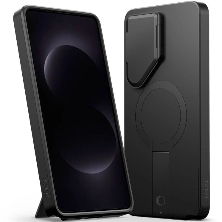 Защитный чехол Tech-Protect Kevlar Aura MagSafe для Samsung Galaxy S26 Ultra (S948) - Black / Orange: фото 2 из 8