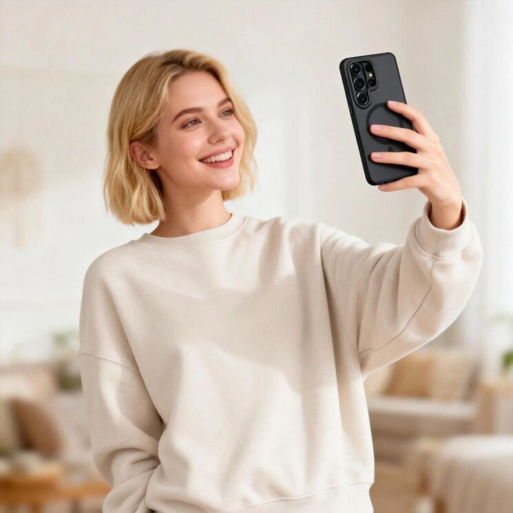 Защитный чехол Tech-Protect MagCam MagSafe для Samsung Galaxy S26 Ultra (S948) - Matte Black: фото 9 из 10