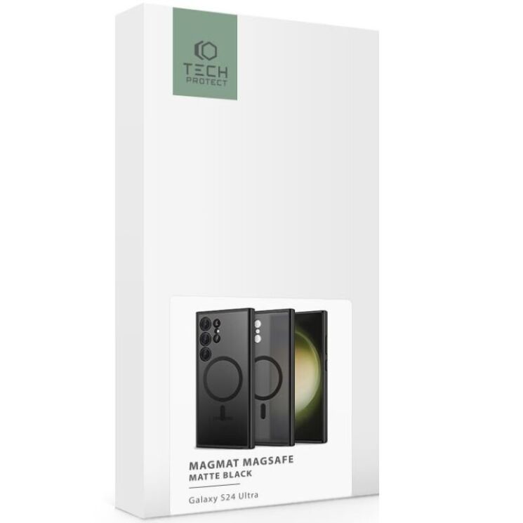 Защитный чехол Tech-Protect Magmat MagSafe для Samsung Galaxy S24 Ultra (S928) - Matte Black: фото 2 из 5