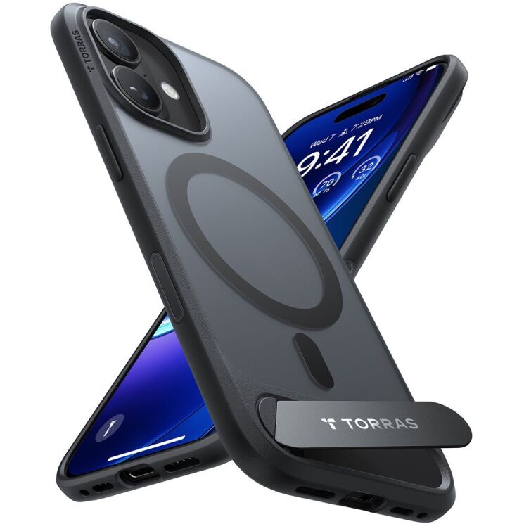 Захисний чохол TORRAS Pstand MagSafe для Apple iPhone 17 - Black: фото 2 з 9