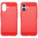 Защитный чехол UniCase Carbon для Apple iPhone 16 - Red (360700R). Фото 2 из 8