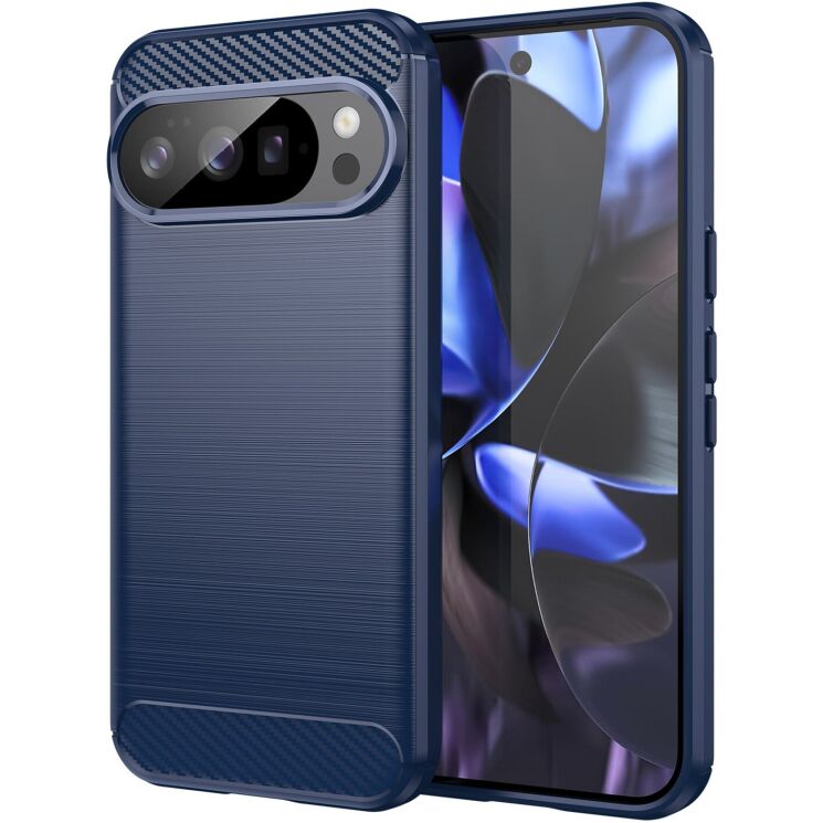 Захисний чохол UniCase Carbon для Google Pixel 10 / 10 Pro - Blue: фото 1 з 8
