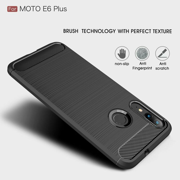 Защитный чехол UniCase Carbon для Motorola E6 Plus (XT2025) - Black: фото 5 из 11