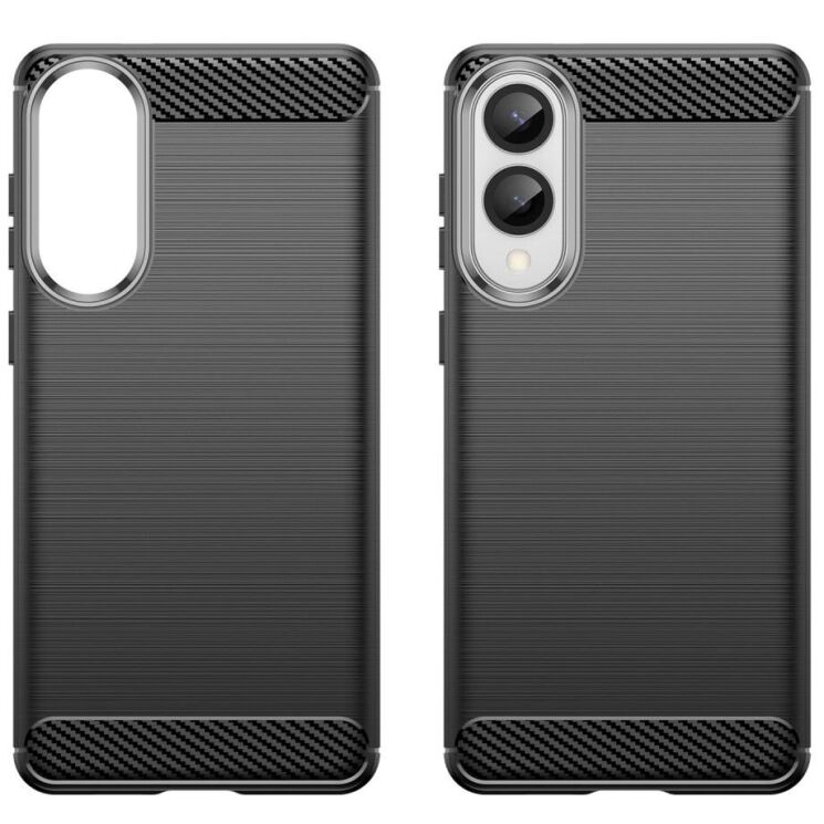 Защитный чехол UniCase Carbon для Samsung Galaxy S25 Edge (S937) - Black: фото 2 из 8