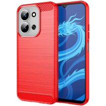 Захисний чохол UniCase Carbon для Xiaomi Redmi 15C / Poco C85 - Red: фото 1 з 13