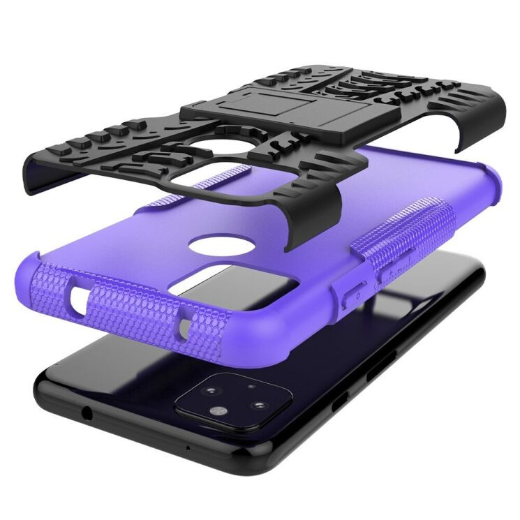 Противоударный чехол UniCase Hybrid X для Google Pixel 4a 5G - Purple: фото 5 из 10