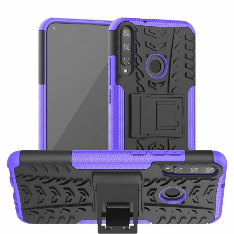 Протиударний чохол UniCase Hybrid X для Huawei P40 Lite E - Purple: фото 1 з 14