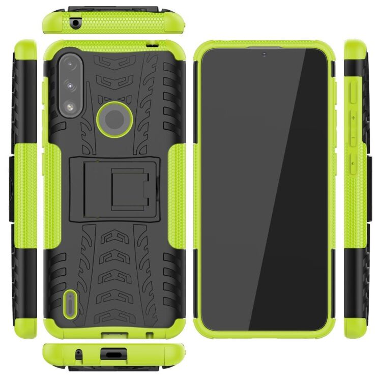 Защитный чехол UniCase Hybrid X для Motorola Moto E7 Power / Moto E7i - Green: фото 6 из 12