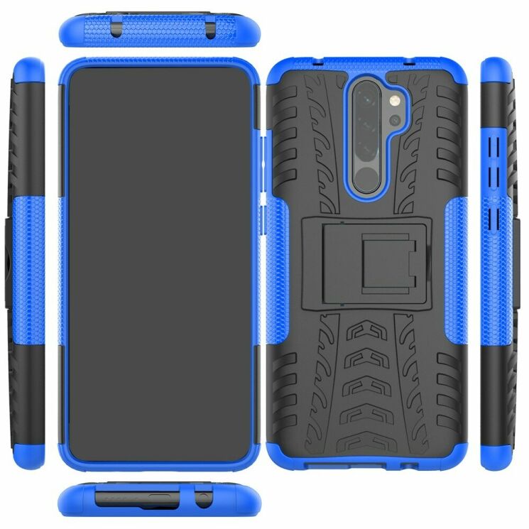 Защитный чехол UniCase Hybrid X для Xiaomi Redmi Note 8 Pro - Blue: фото 9 из 10