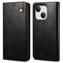 Захисний чохол UniCase Leather Wallet для Apple iPhone 14 Plus - Black: фото 1 з 9