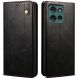 Защитный чехол UniCase Leather Wallet для Motorola Edge 50 - Black (361601B). Фото 1 из 6