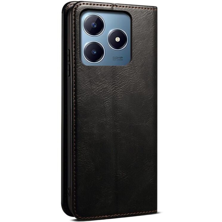 Защитный чехол UniCase Leather Wallet для Realme C63 / C61 / Note 60x - Black: фото 6 из 6