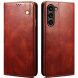 Защитный чехол UniCase Leather Wallet для Samsung Galaxy S24 Plus - Brown (343403Z). Фото 1 из 8