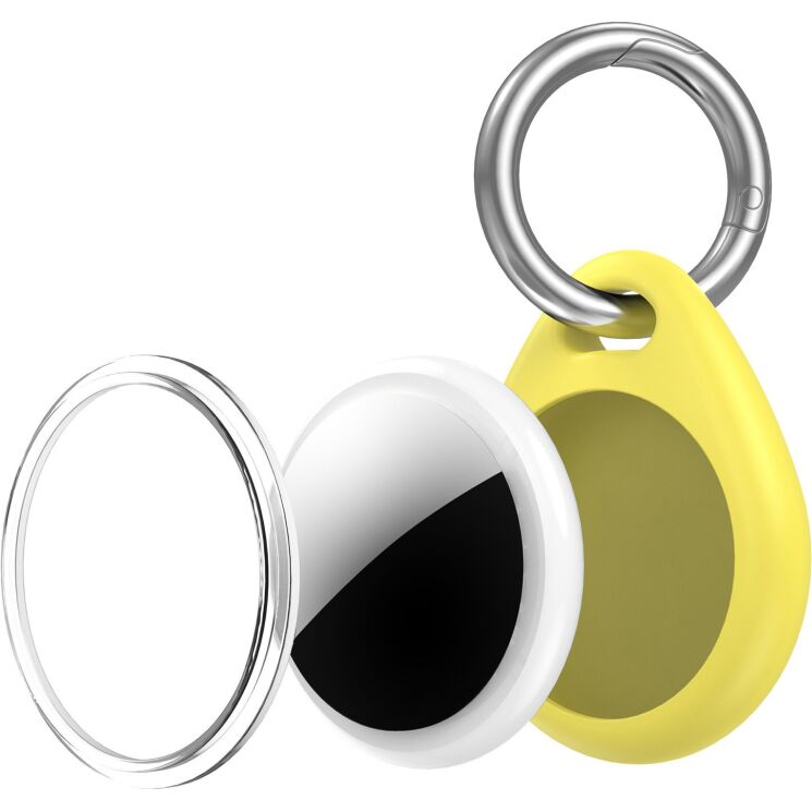 Защитный чехол UniCase Lock Clip для Apple AirTags - Yellow: фото 2 из 2
