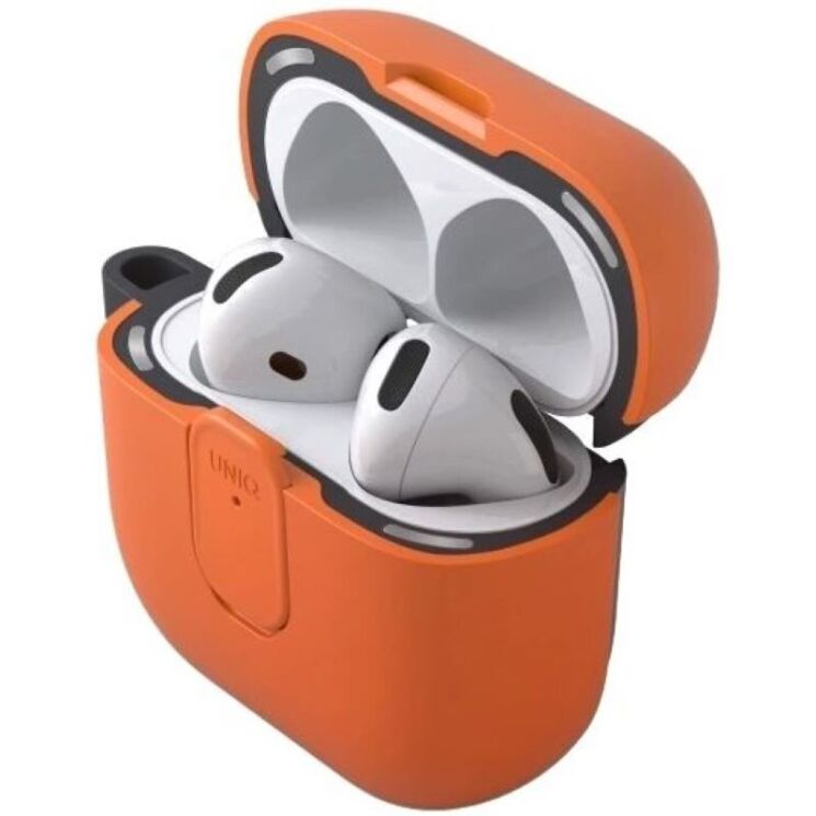 Захисний чохол UNIQ Clyde для AirPods 4 - Orange: фото 4 з 6