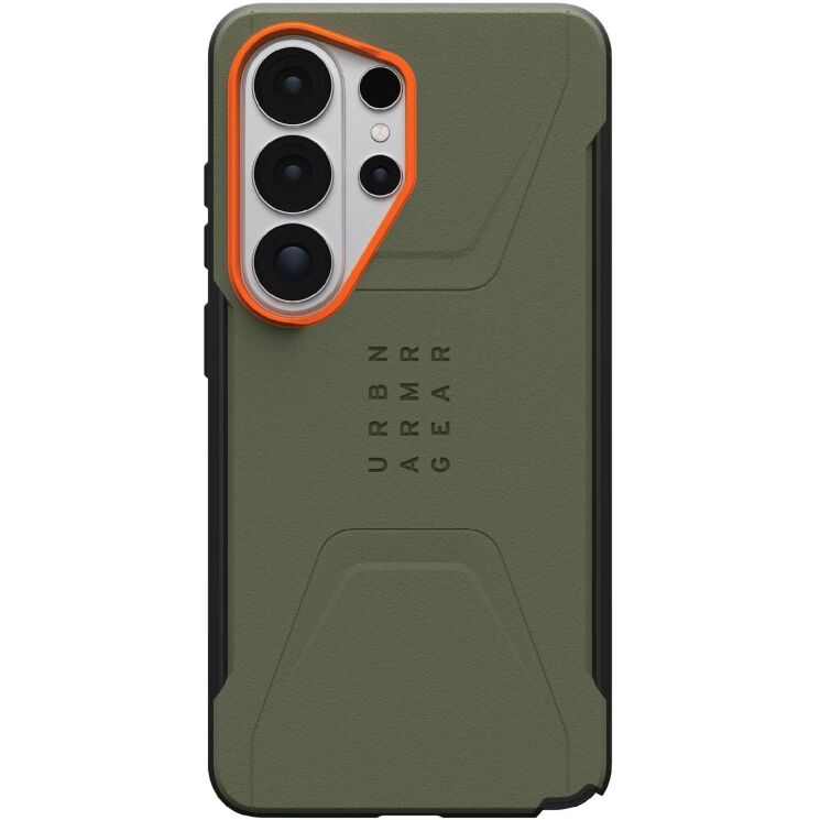 Защитный чехол URBAN ARMOR GEAR Civilian MagSafe для Samsung Galaxy S26 Ultra (S948) 214535117297 - Olive Drab / Orange: фото 1 из 12