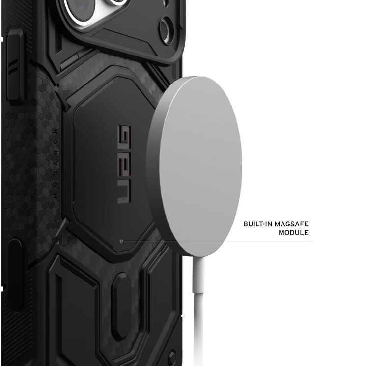 Защитный чехол URBAN ARMOR GEAR Monarch Pro MagSafe для iPhone 18 Pro Max (114568113636) - Titanium: фото 7 из 15