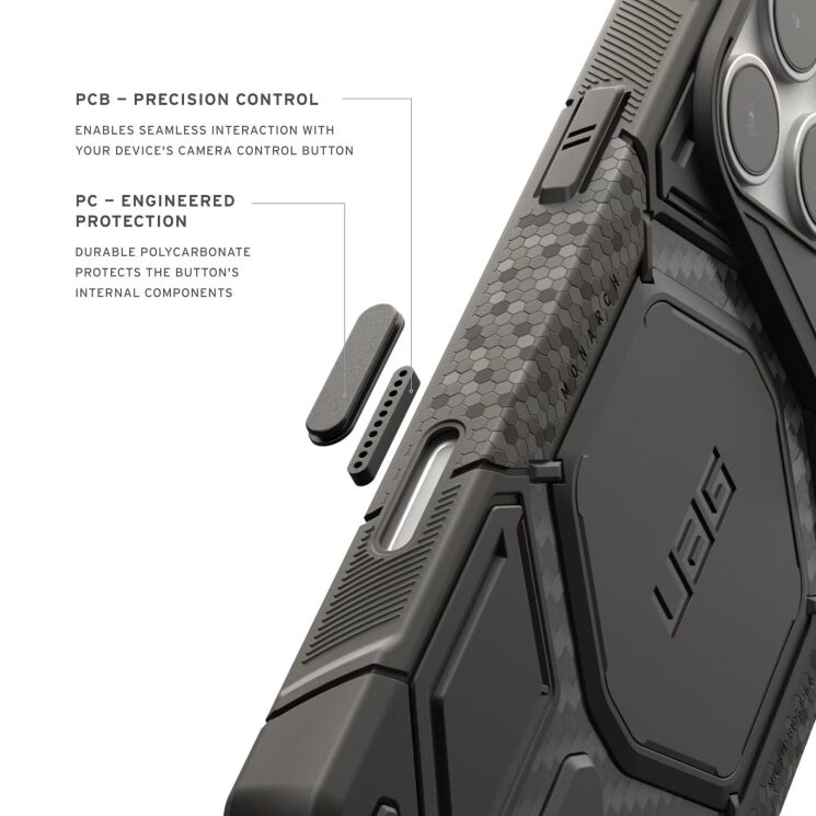 Защитный чехол URBAN ARMOR GEAR Monarch Pro MagSafe для iPhone 18 Pro Max (114568113636) - Titanium: фото 6 из 15