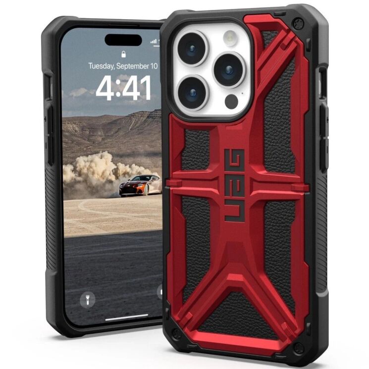 Защитный чехол URBAN ARMOR GEAR Monarch для iPhone 15 Pro (114278119494) - Crimson: фото 4 из 5