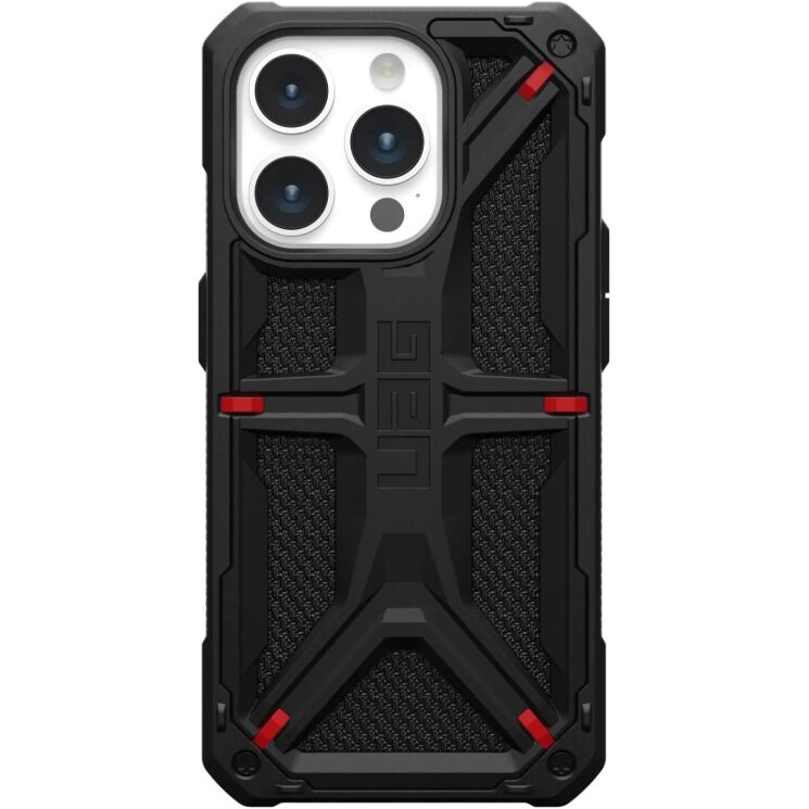 Защитный чехол URBAN ARMOR GEAR (UAG) Monarch Kevlar Series для Apple iPhone 15 Pro - Kevlar Black: фото 1 из 10