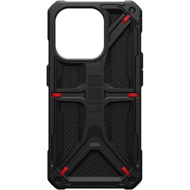 Защитный чехол URBAN ARMOR GEAR (UAG) Monarch Kevlar Series для Apple iPhone 15 Pro - Kevlar Black: фото 7 из 10