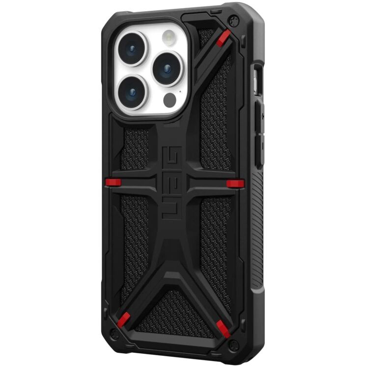 Защитный чехол URBAN ARMOR GEAR (UAG) Monarch Kevlar Series для Apple iPhone 15 Pro - Kevlar Black: фото 2 из 10
