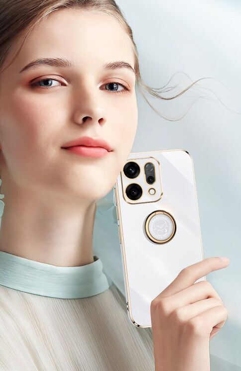 Захисний чохол XINLI Porcelain Magnetic для OPPO Reno 14 5G - Black: фото 4 з 8