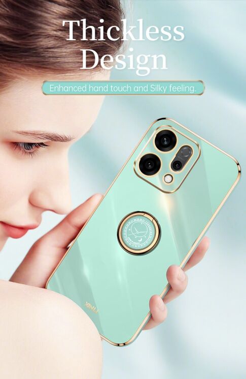 Захисний чохол XINLI Porcelain Magnetic для OPPO Reno 14 5G - Black: фото 5 з 8