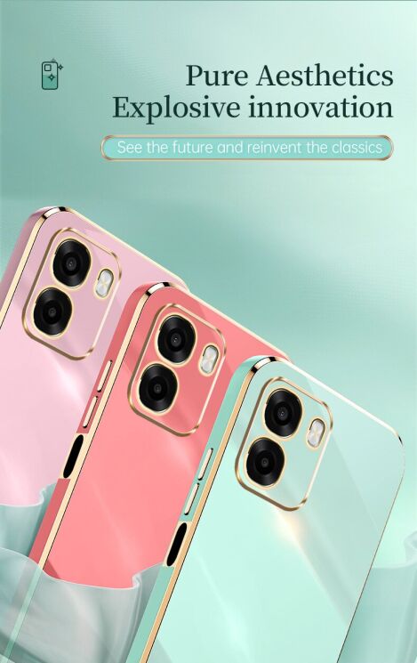 Защитный чехол XINLI Porcelain Ring для OPPO A6x - Cyan: фото 2 из 6