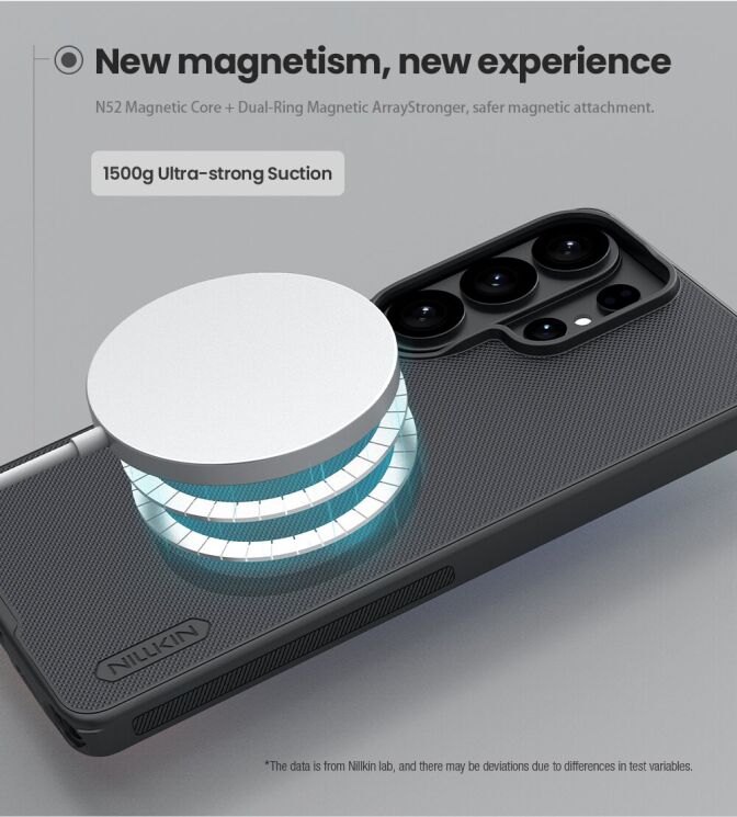 Захисний (PC+TPU) чохол NILLKIN Frosted Shield Pro Magnetic для Samsung Galaxy S26 Ultra - Black: фото 7 з 21