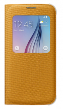 Чехол S View Cover (Textile) для Samsung S6 (G920) EF-CG920 - Yellow: фото 1 из 7