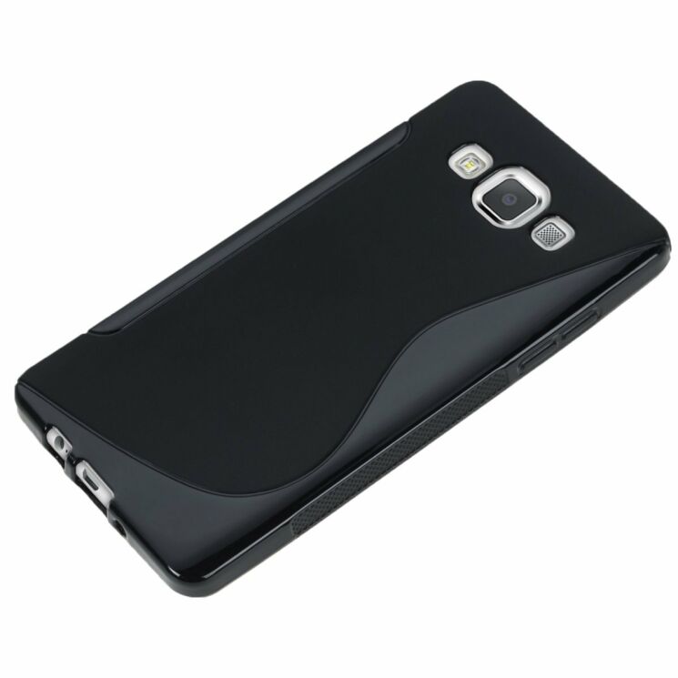 Силиконовая накладка Deexe S Line для Samsung Galaxy A5 - Black: фото 5 из 5