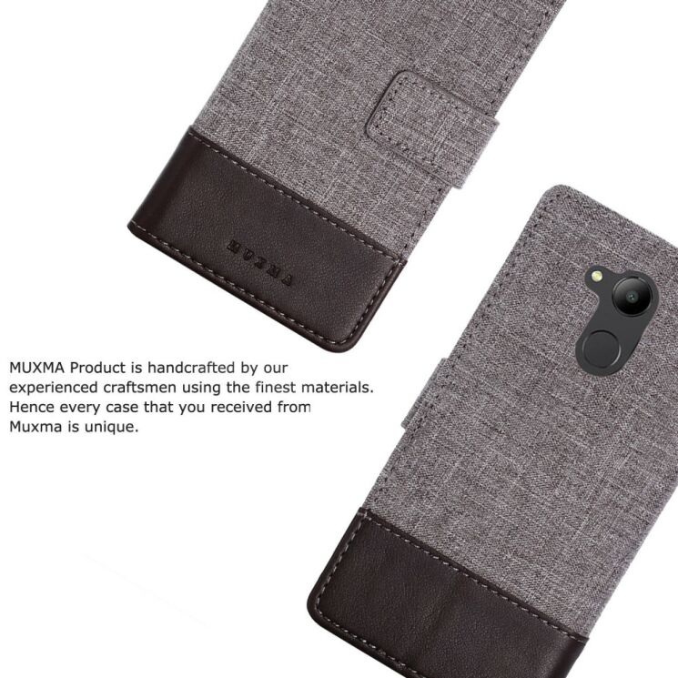 Чехол-книжка MUXMA Canvas Diary для Sony Xperia XZ2 Compact - Brown: фото 3 из 14