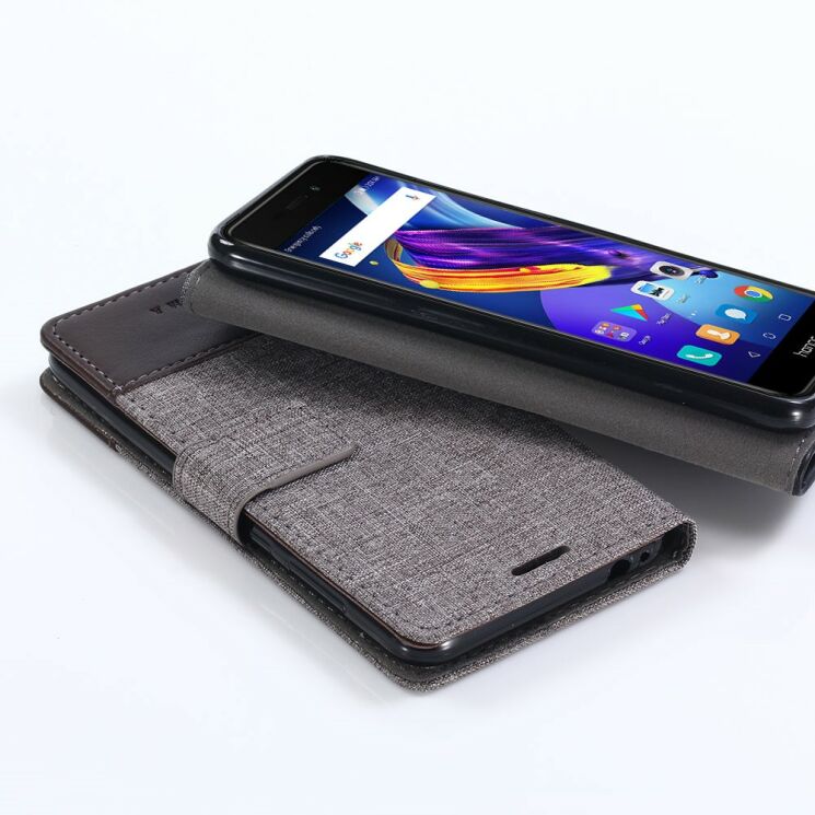 Чехол-книжка MUXMA Canvas Diary для Sony Xperia XZ2 Compact - Brown: фото 6 из 14