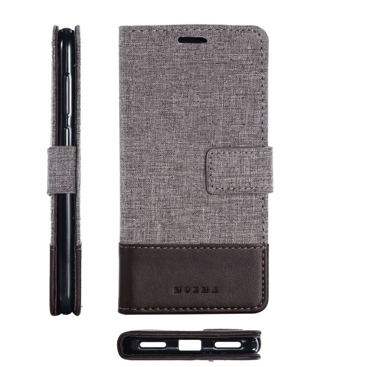 Чехол-книжка MUXMA Canvas Diary для Sony Xperia XZ2 Compact - Brown: фото 2 из 14