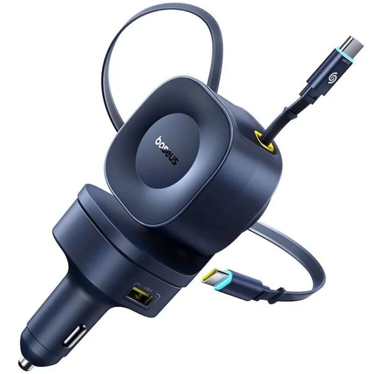 Автомобільний зарядний пристрій Baseus PrimeTrip VR2 Max PD100W+QC3.0 (Type-C + USB) + кабель 2Type-C (C02066) - Cosmic Black: фото 2 з 27