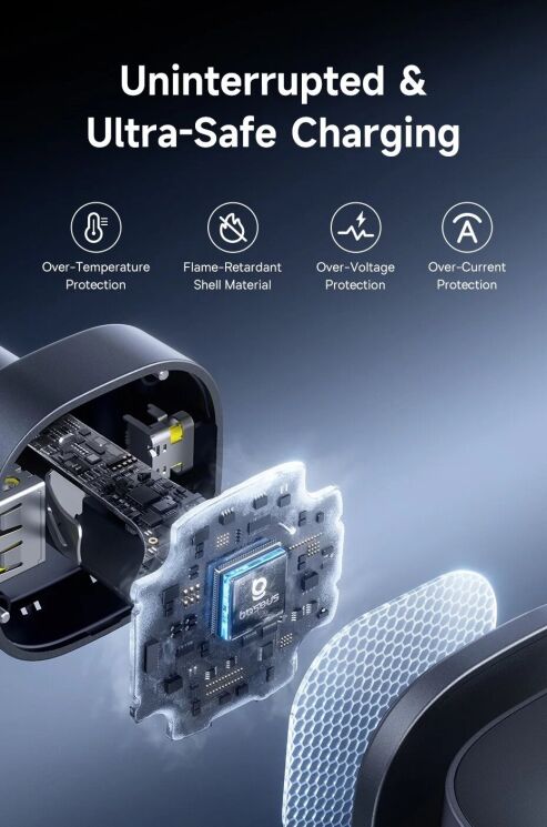 Автомобільний зарядний пристрій Baseus PrimeTrip VR2 Max PD100W+QC3.0 (Type-C + USB) + кабель 2Type-C (C02066) - Cosmic Black: фото 17 з 27