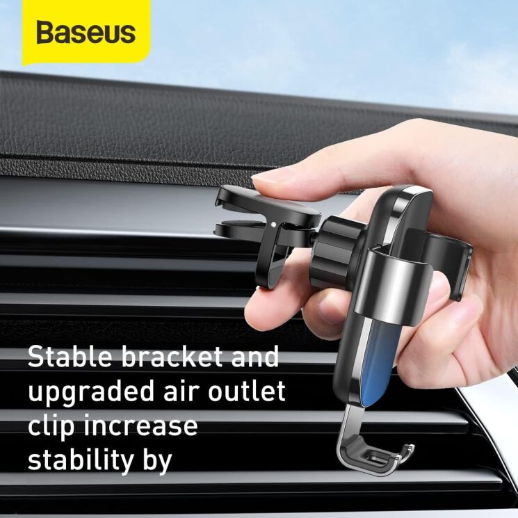 Автомобильный держатель Baseus Glaze Gravity (SUYL-LG01) - Black: фото 10 из 10