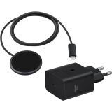 Бездротовий зарядний пристрій Samsung 25W Magnet Wireless Charger (with 45W Adapter) EP-P2900TBEGWW - Black: фото 1 з 7