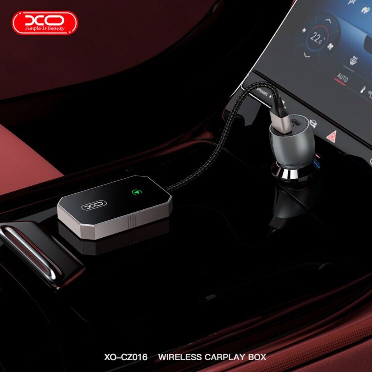 Беспроводной автомобильный адаптер XO CZ016 (Wireless Apple CarPlay) - Black: фото 6 из 8