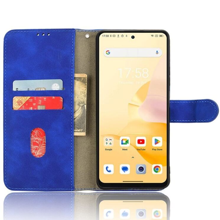 Чехол Deexe Classic Wallet для Blackview Shark 8 - Blue: фото 2 из 6