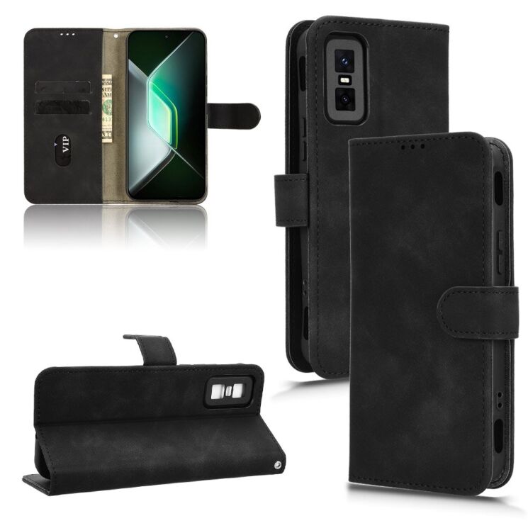 Чохол Deexe Classic Wallet для Infinix GT 30 Pro - Black: фото 7 з 7