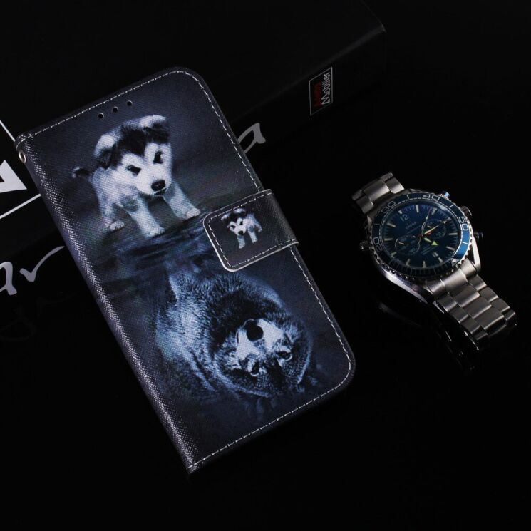 Чехол Deexe Life Style Wallet для Infinix Note 30 VIP - Dog and Wolf: фото 6 из 8