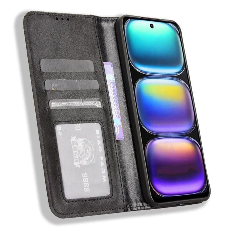 Чохол Deexe Retro Style для Infinix Hot 50 - Black: фото 2 з 8