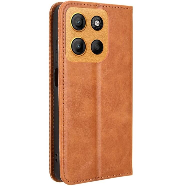 Чехол Deexe Retro Style для Motorola Moto G15 / G15 Power - Brown: фото 6 из 7
