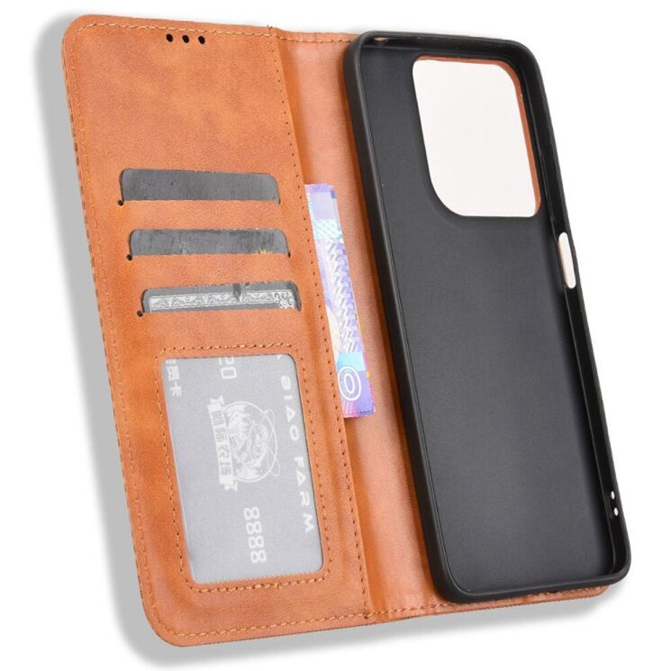 Чехол Deexe Retro Style для Motorola Moto G15 / G15 Power - Brown: фото 4 из 7