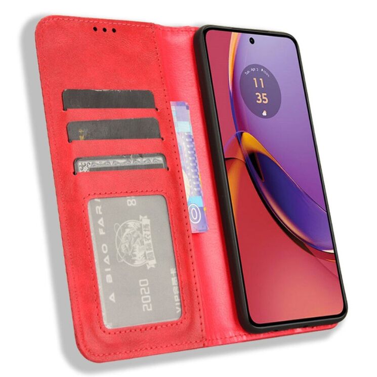 Чехол Deexe Retro Style для Motorola Moto G84 - Red: фото 2 из 6