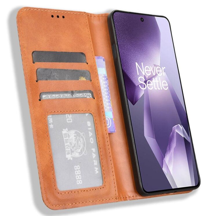 Чехол Deexe Retro Style для OnePlus 13R / Ace 5 / Ace 5 Pro - Brown: фото 2 из 7